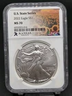 2022 1oz .999 American Silver Eagle | NGC MS70 | U.S. State Series (Kansas) #016