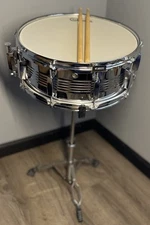 Gammon Percussion Drum, Case, Sticks and Drum Stand