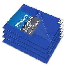 AAwipes Sticky Mat Tacky Pads Adhesive 24" x 36" 4 Packs, 30 Sheets/Packs, 12...