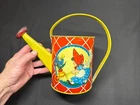 Vintage Ohio Art Metal Watering Can Boy And Girl Gardening
