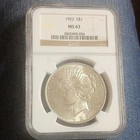 1922 Peace Dollar NGC MS 63 Silver $1 Coin Philadelphia KM# 150 Certified