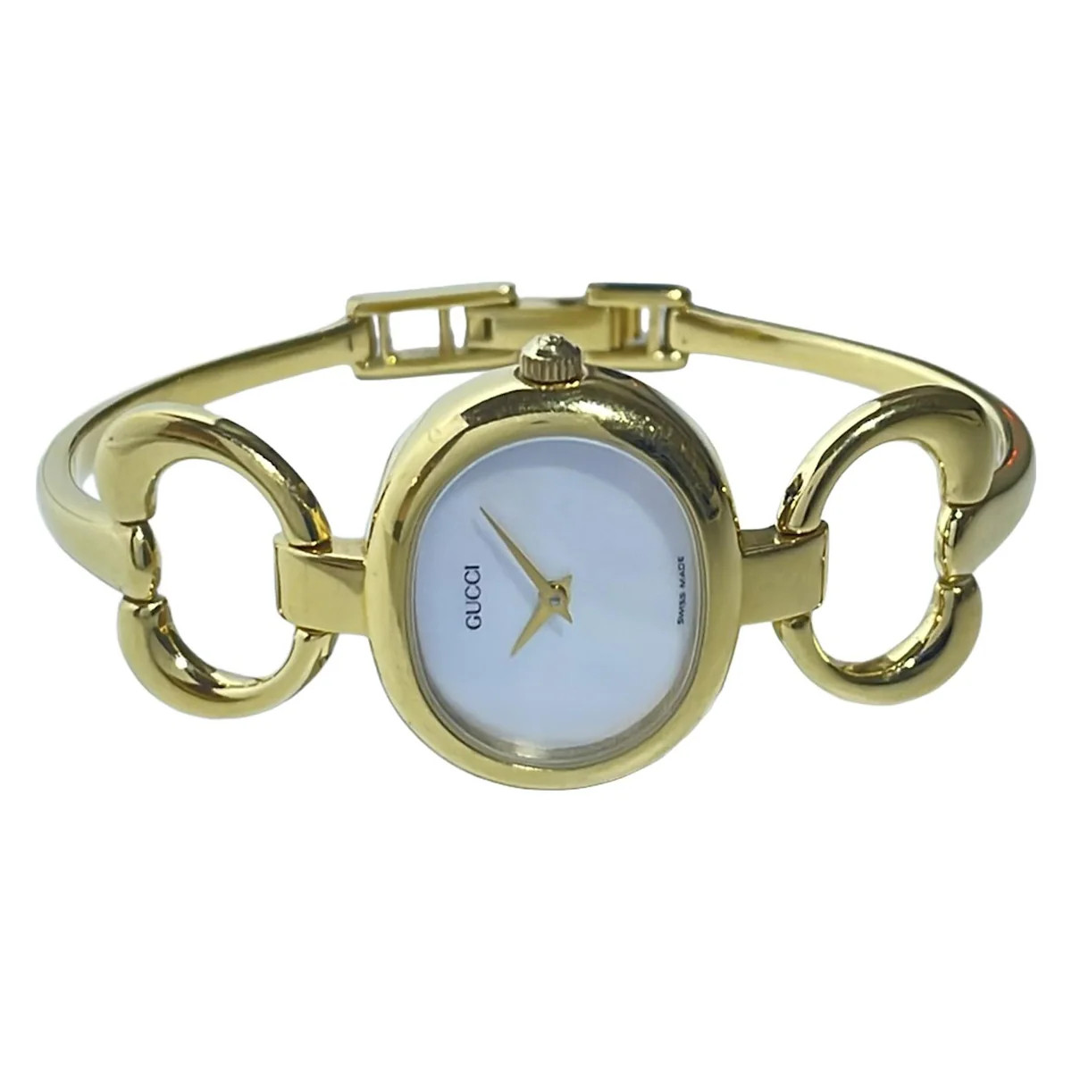 EXC w/ Box GUCCI 1600 Shell Gold 26mm Quartz Woman's Watch