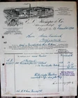 30209 Age Corporate Letterhead Invoice Kempe & Co Oppach Branntwein Distillery