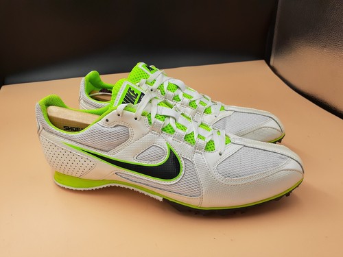 neon green track spikes