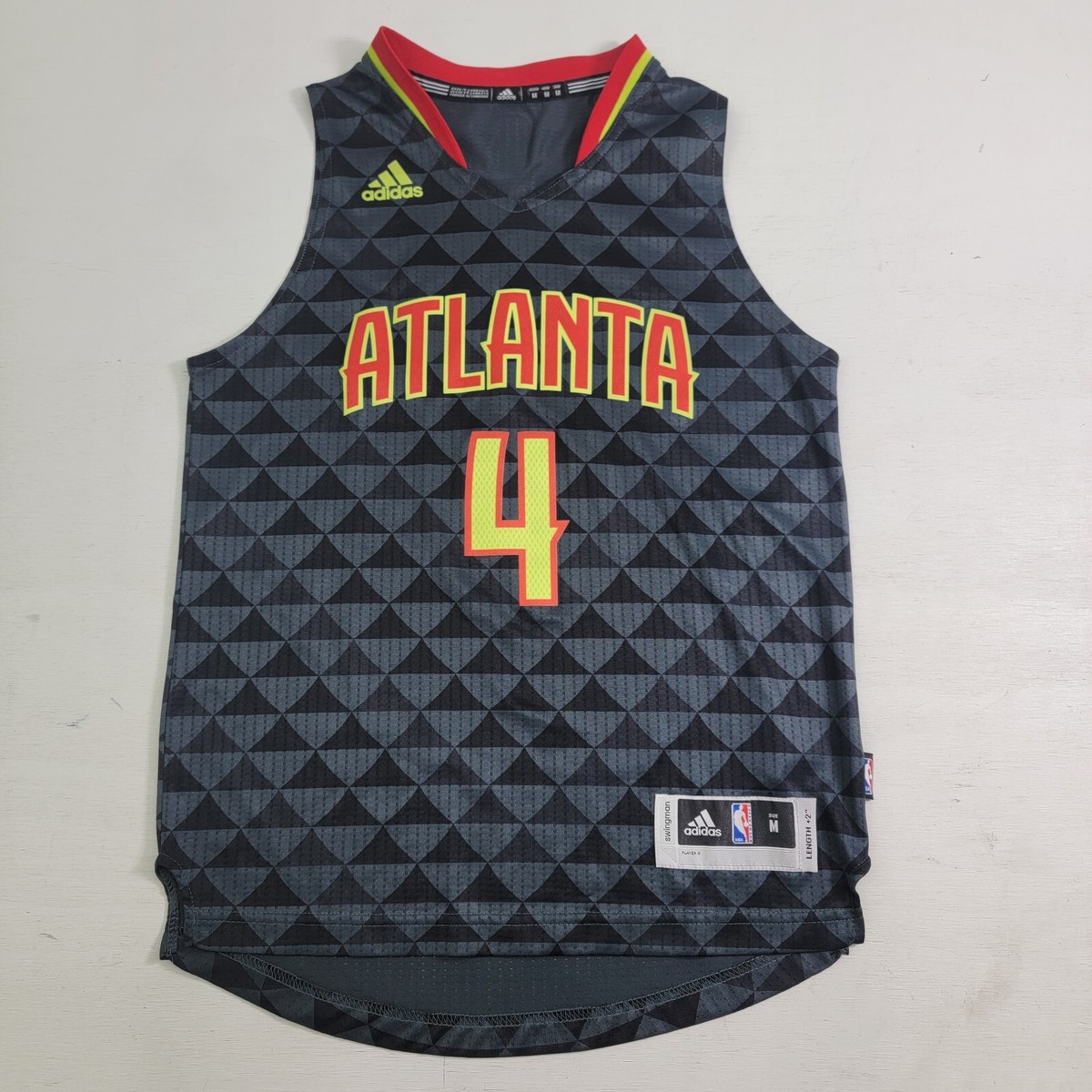 Adidas Atlanta Hawks Paul Millsap #4 Youth Jersey Sz M +2 Gray Basketball  NBA