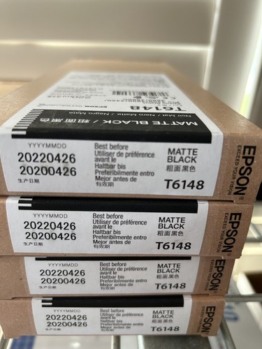 New Epson T6148 Matte Black 220ml UltraChrome Ink Cartridge Date: 2022 - 第 1/2 張圖片