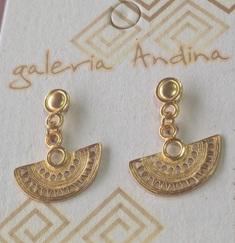 Elegant 24kt Gold Thick Plated Earrings Stunning - Picture 5 of 5