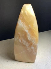 Huge Banded Orange Calcite Free Form Gemstone Display Specimen