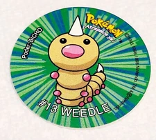 Tazos Pokémon 1 WEEDLE #13 Sabritas Pog Taps Cups 1998 NOS Nintendo Mexico