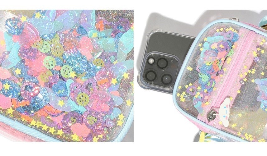 【Cinnamoroll X Stitch Cheese】Double Twinkle phone bag Cinnamonroll X Stitcheese] Sanrio Cinnamoroll Double Twinkle
