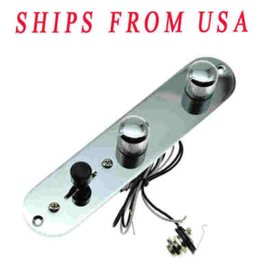 KAISH Loaded Control Plate Pre-Wired 3-Way Control Plate for Fender Tele