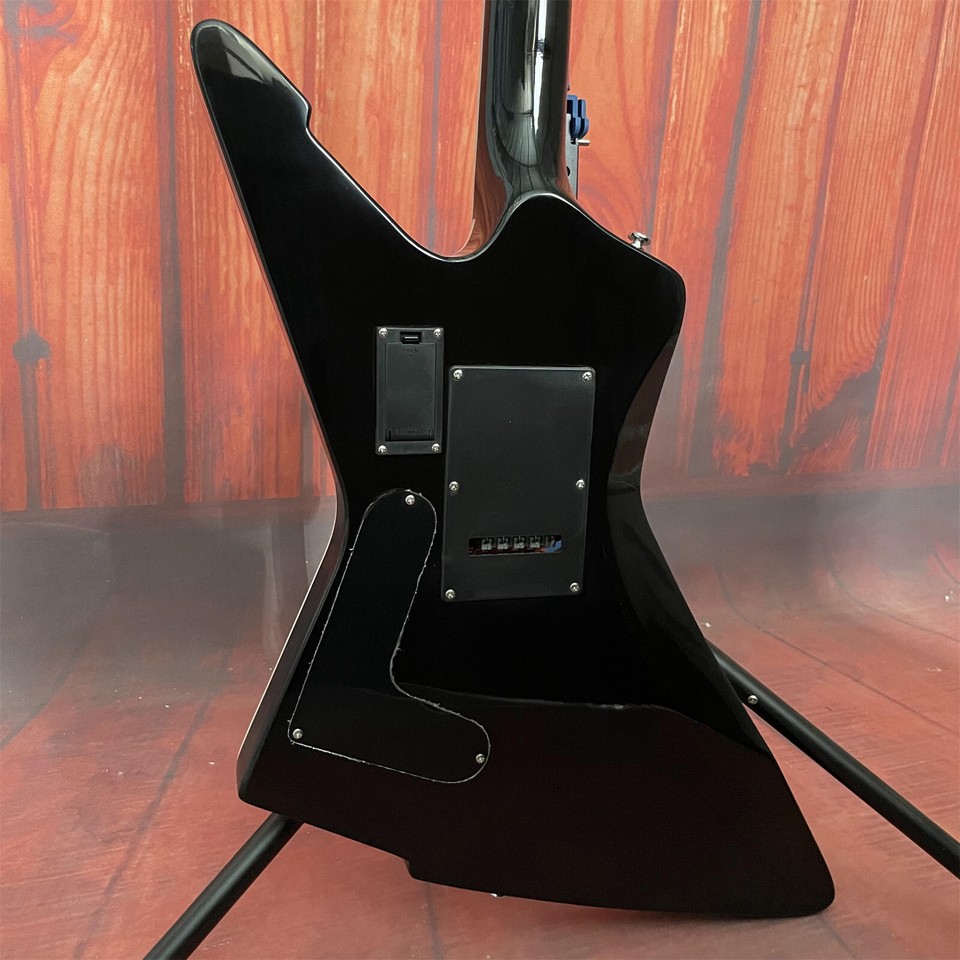 Factory Sunburst Flame Maple Top Explorer Electric Guitar HPL Fretboard