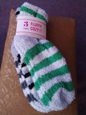 Three Pack Of Fluffy Cozy Warm Socks
