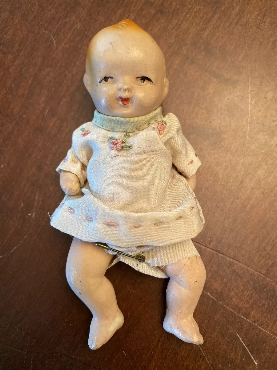 Vintage Porcelain Bisque Doll Hand Made Box and Marking 