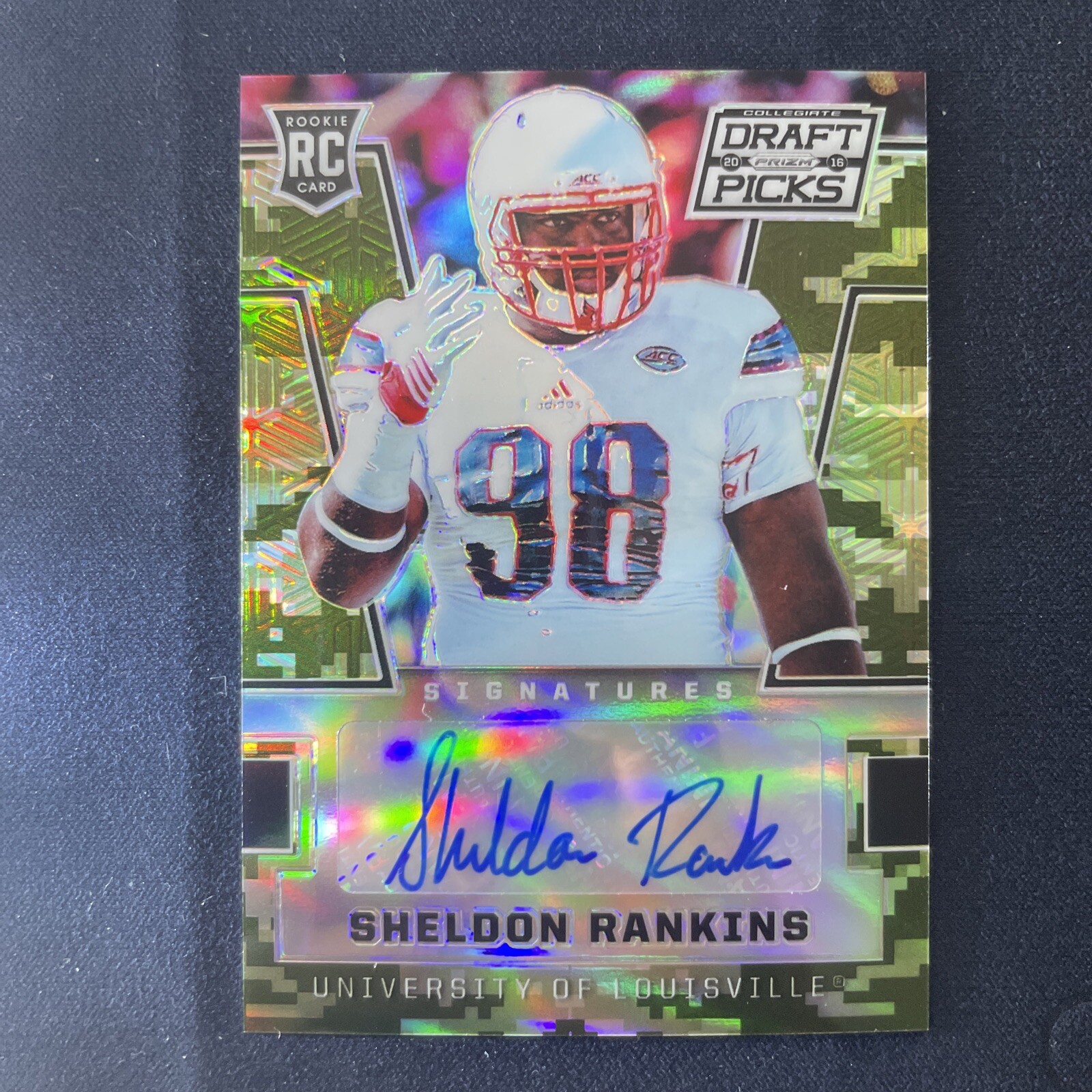 Sheldon Rankins Panini Prizm Collegiate Draft Picks #226 Autograph-Camo