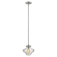 Pendellampe Deckenlampe HäNgelampe Glas Stahl Chrom D 22,2 Cm Esszimmerlampe