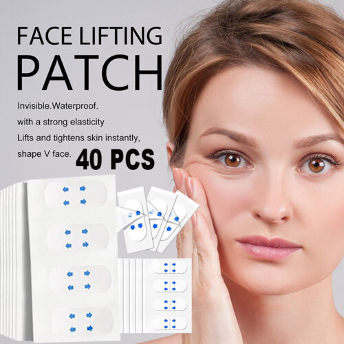 40PCS Face Lift Stickers Instant Face Neck Eye V Shape Tape Anti Wrinkle Women - Picture 1 of 12