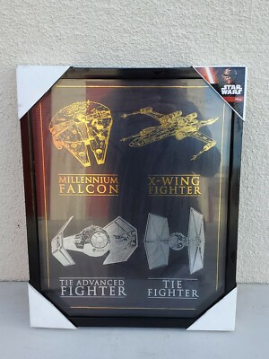  Star Wars Falcon Fighter Framed Art Print 16x20 Disney Parks Galaxy's Edge