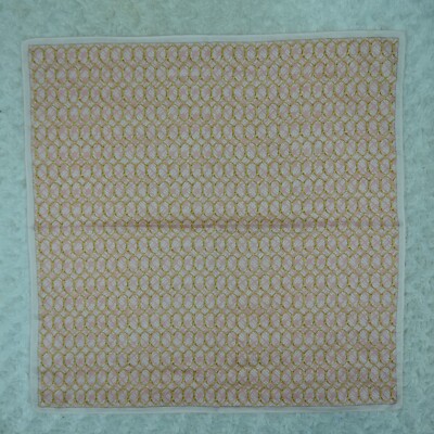 N860 FELIX BUHLER Pink Monogram Cotton Scarf Scarves Pocket Square 22.5''X22.5''