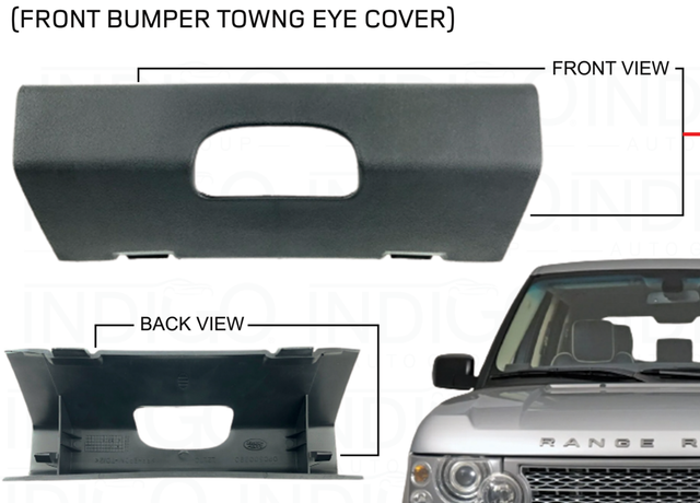 Land Rover Range Rover L322 Front Bumper Tow Hook Cover | 2003-2005 | DPC000350