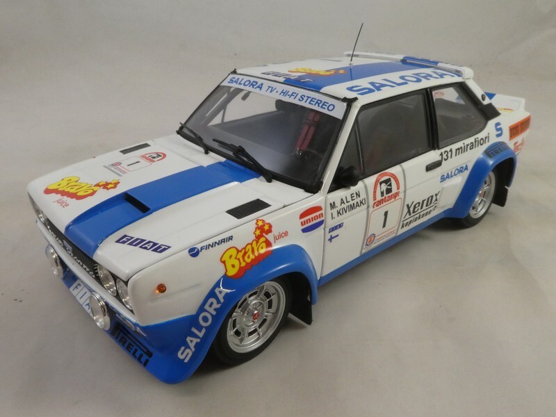 Kyosho Fiat 131 Abarth ALITALIA #1 Alen Rally 1000 Lakes