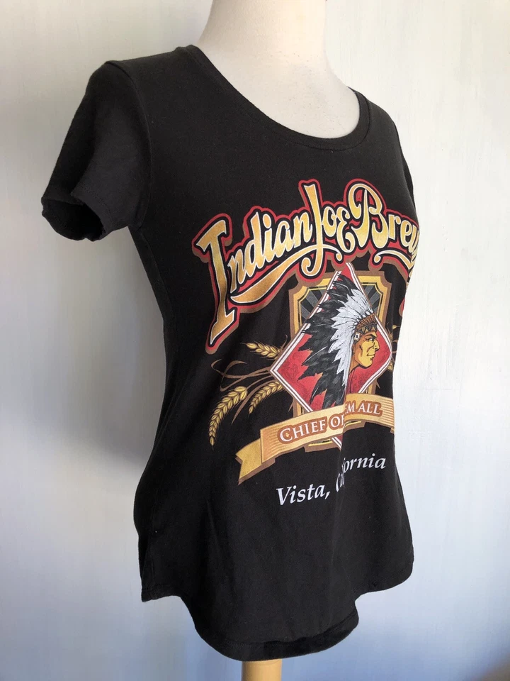 INDIAN JOE BREWING "Chief Of Them All" Vista California Craft Beer T-Shirt Small - Image 2 of 4