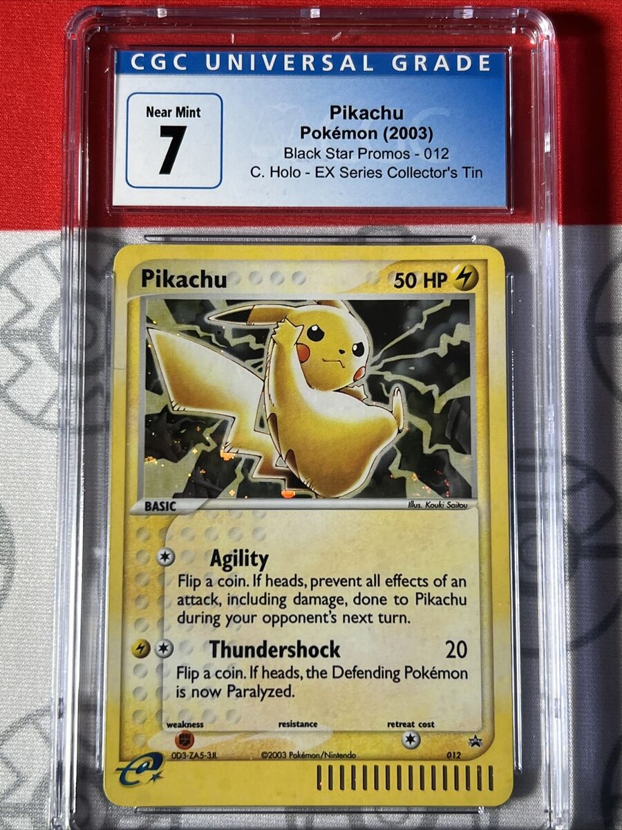 Pikachu Holo Black Star Promo 012 CGC 7 EX/NM+ Pokémon Card Pikachu Holo Black Star Promo 012 CGC 7 EX/NM+ Pokémon Card