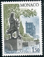 STAMP TIMBRE DE MONACO N° 1216 ** STATUE D'ALBERT 1°