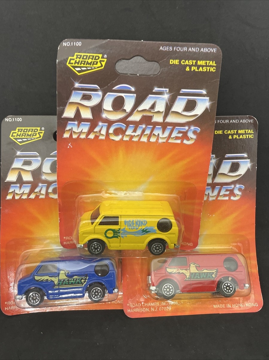 1986 Road Champs Road Machines Lot Of 3 Varieties Van Die Cast HTF