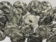 Cast Metal 60's Lava Pattern Button Antique Silver Finish 11,22,25,32mm