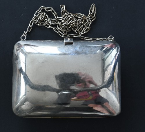 Vintage Silber Messing Schulter Deko Handtasche Tasche geschätzt aus dem 60. selten - Bild 2 von 5