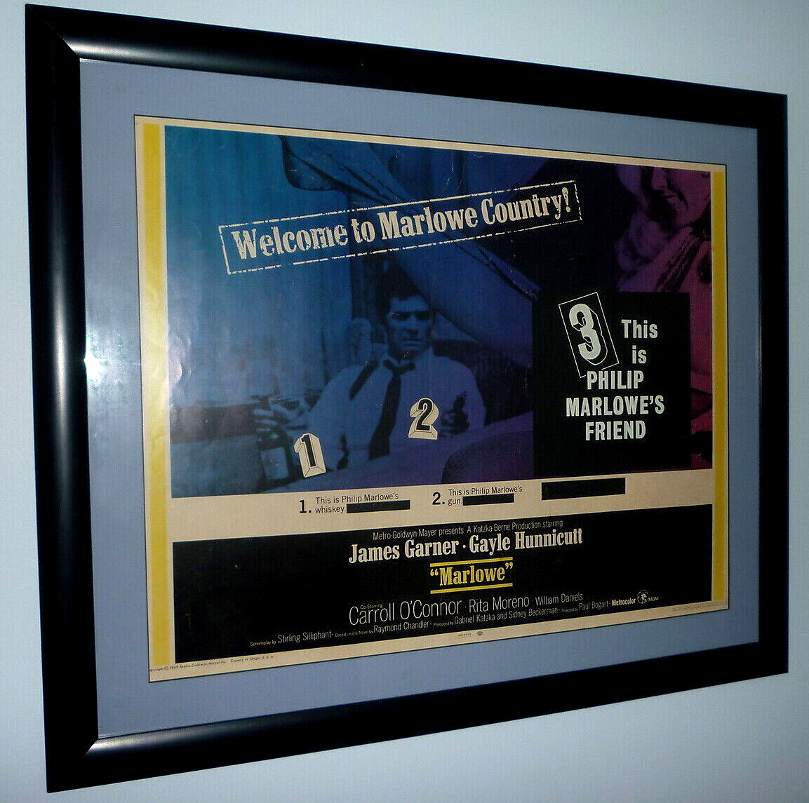 MARLOWE Original 1969 American Half Sheet Movie Poster James Garner