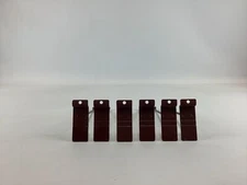 Brown Metal Slat Wall Display Hooks 6 ct EUC
