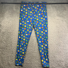 Lularoe TC Tall and Curvy Leggings Blue St. Patricks Day Theme Design Patterns