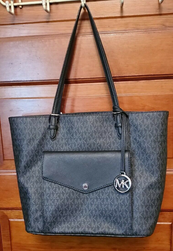 Top Zip Tote Black Large Monogram Bag 
