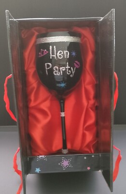 Junggesellinnenabschied großes Weinglas in Präsentationsbox NEU einzigartiges Design tolles Geschenk