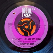 Jimmy Ruffin - I'll Say Forever My Love 7" Single 1968 US Press Soul S-35043