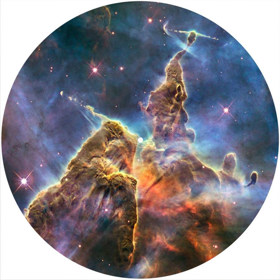 Slipmat Feutre Personnalisé 12" - Impression Nébuleuse Carina - Pour Platine Vinyle DJ Antistatique
