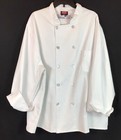 Red Kap Coat Xxl Reg Chef Designs 8 Button Double Breast Jacket 3/4 Sleeve Nwot