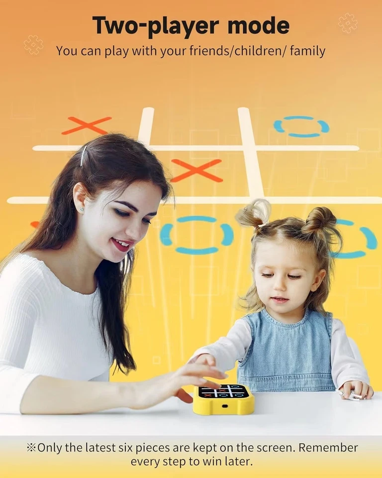 Electronic Tic Tac Toe Game. 3-in-1 ModeHandheld Puzzle Game - Image 4 of 4