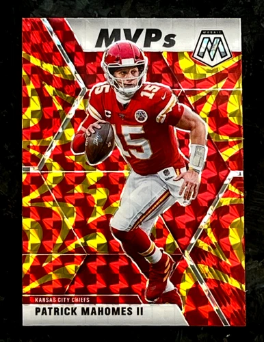 Patrick Mahomes II 2020 Panini Mosaic Reactive Gold Prizm MVPs Chiefs #297