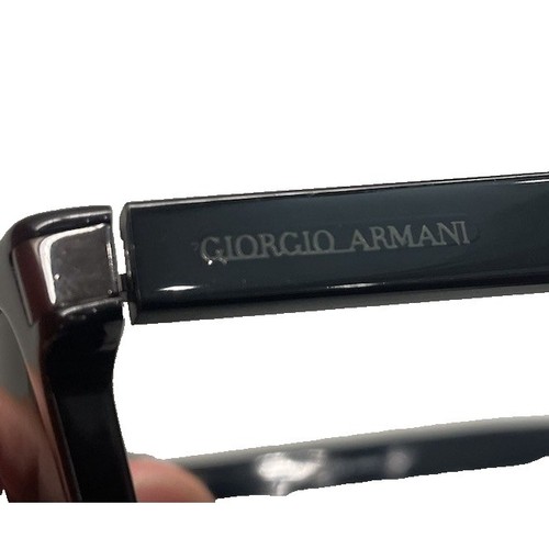 Occhiali da sole vintage anni 90 Giorgio Armani rettangolari neri Made in Italy 140mm - Foto 3 di 8