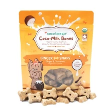 CocoTherapy Coco-Milk Bones Ginger Snaps Biscuit - Organic Coconut Treat for