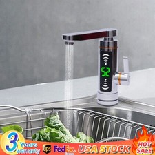 Electric 110V Instant Hot Water Heater Shower Kitchen Tap Faucet Digital Display