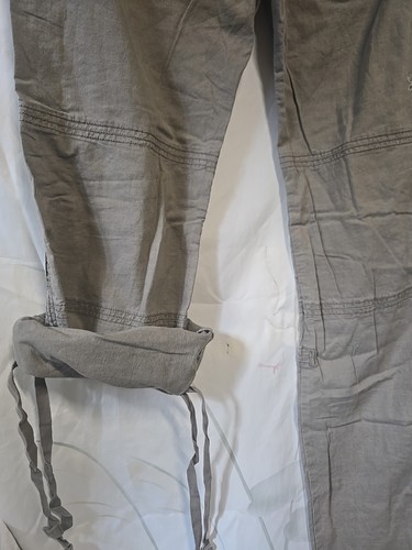 Vtg Y2K Abercrombie Fitch Cargo Roll Up Grunge Gorpcore Convertible Pants Sz M - Picture 9 of 12