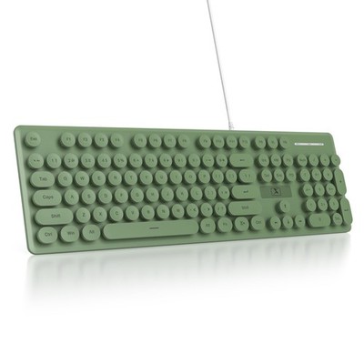 Typewriter Keyboard 104-key Punk Gaming Retro LED V300/Dark Green