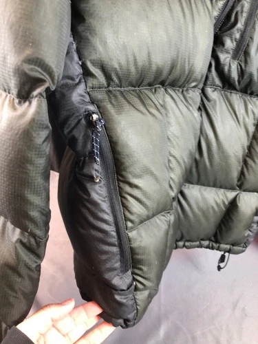 Vintage Army Green Mountain Hard Wear DOWN 2-Tone PUFFER JACKET Men's Size Large image 5