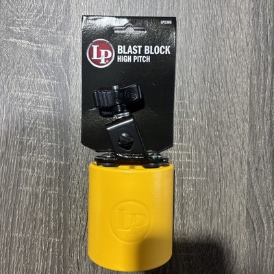 Latin Percussion LP1305 High Pitched Yellow Blast Block with Mount