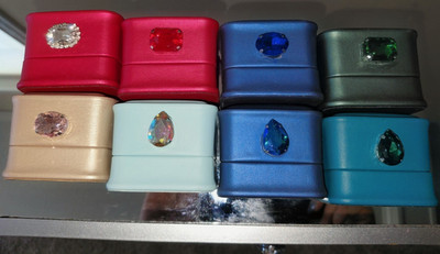 Multicolor Custom Artisan Keyboard Keycaps Lot w/ Gemstone-Style Accent Keys