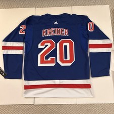 New York Rangers Chris Kreider Authentic Adidas Team Issued Hockey Jersey SZ-60